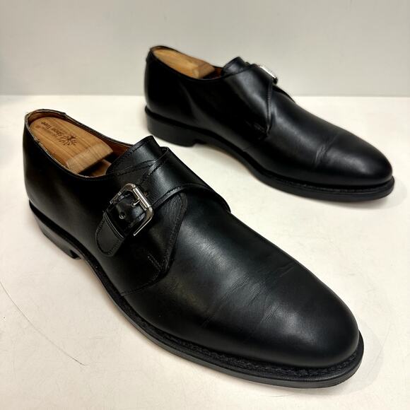 VERY GOOD Ralph Lauren x Allen Edmonds Grant Monk Strap Black Made in USA 10.5 - Picture 4 of 14